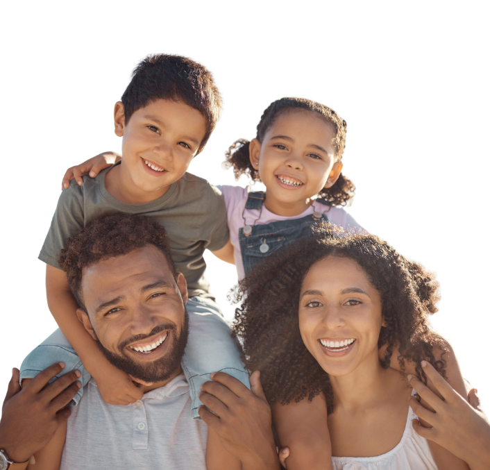 Open Weekends Smiling Family Photo