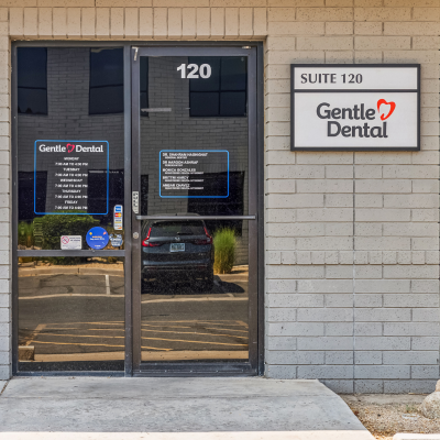 gentle-dental-east-bell-az-dental-exterior-front-door-signage-july-2024